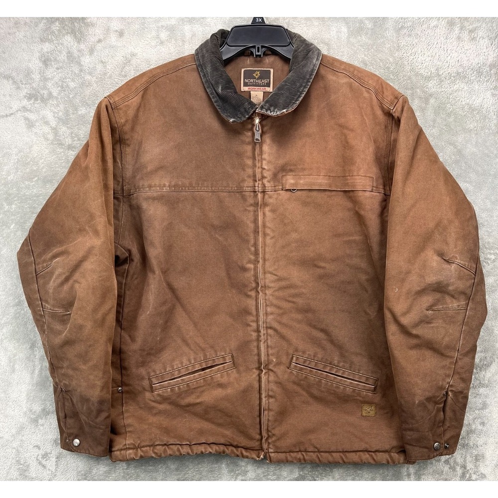 Northeast Men's Brown Jacket with Black Collar
